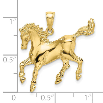 10K Yellow Gold 10K 2-D Horse Charm