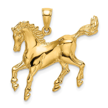10K Yellow Gold 10K 2-D Horse Charm
