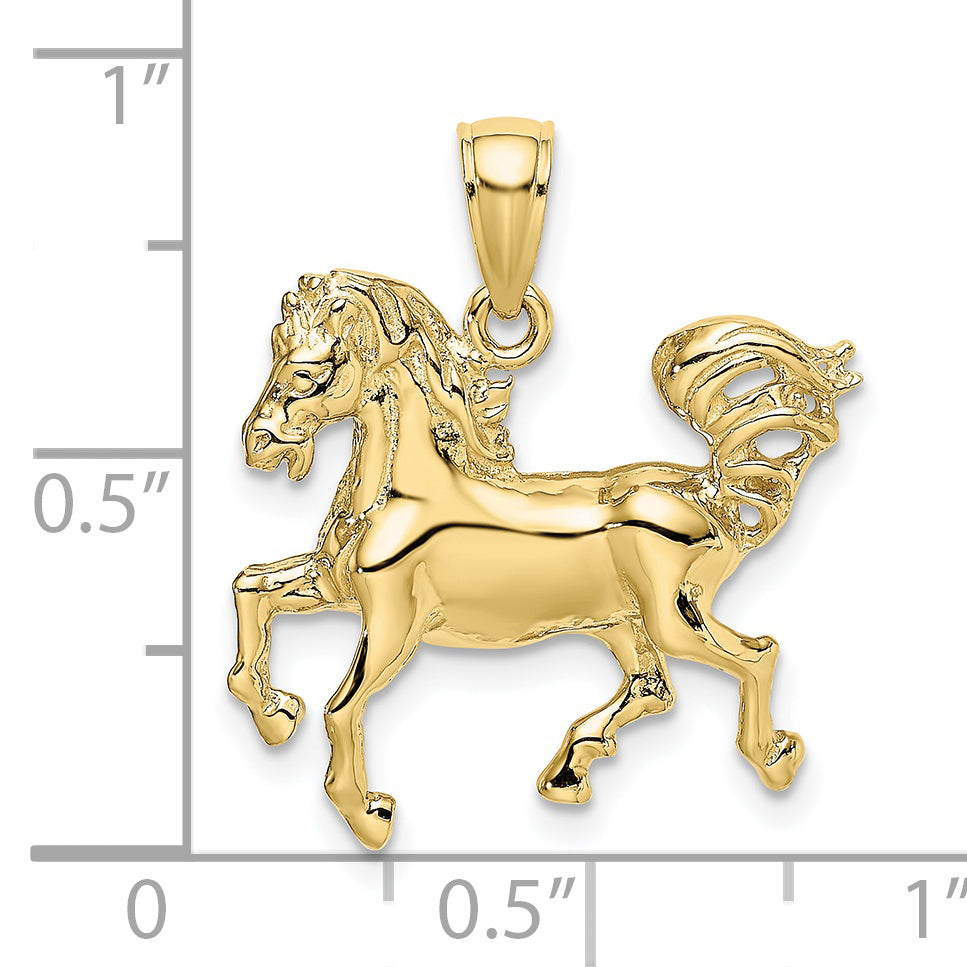10K Yellow Gold 10K 2-D Horse Charm