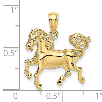 10K Yellow Gold 10K 2-D Horse Charm