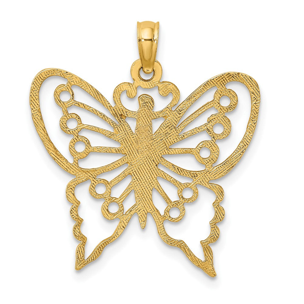 10K Yellow Gold 10K Cut-Out Butterfly Charm