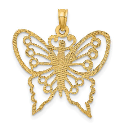 10K Yellow Gold 10K Cut-Out Butterfly Charm