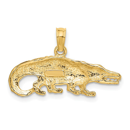 10K Yellow Gold 10K 2-D Textured Alligator Charm