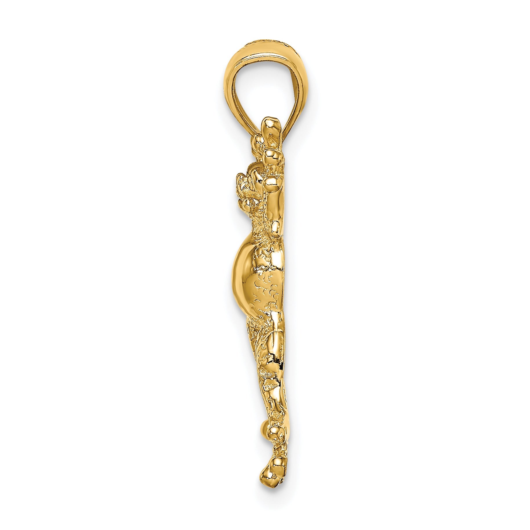 10K Yellow Gold 10K 2-D Frog W/Pot Belly Charm