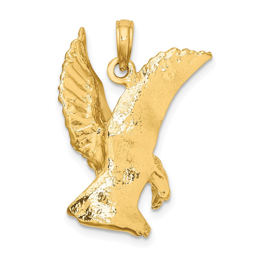 10K Yellow Gold 10K Eagle Landing W/Wings Up Charm