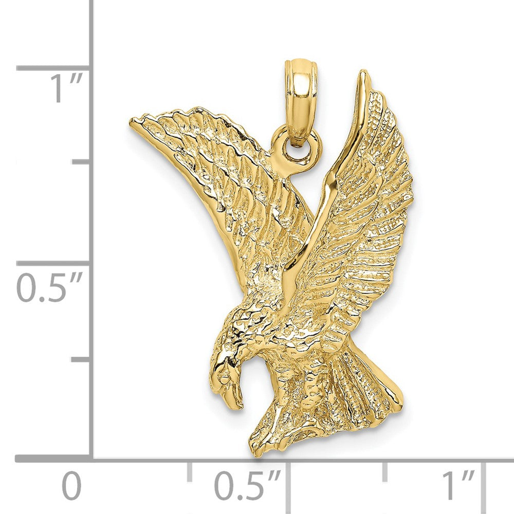 10K Yellow Gold 10K Eagle Landing W/Wings Up Charm