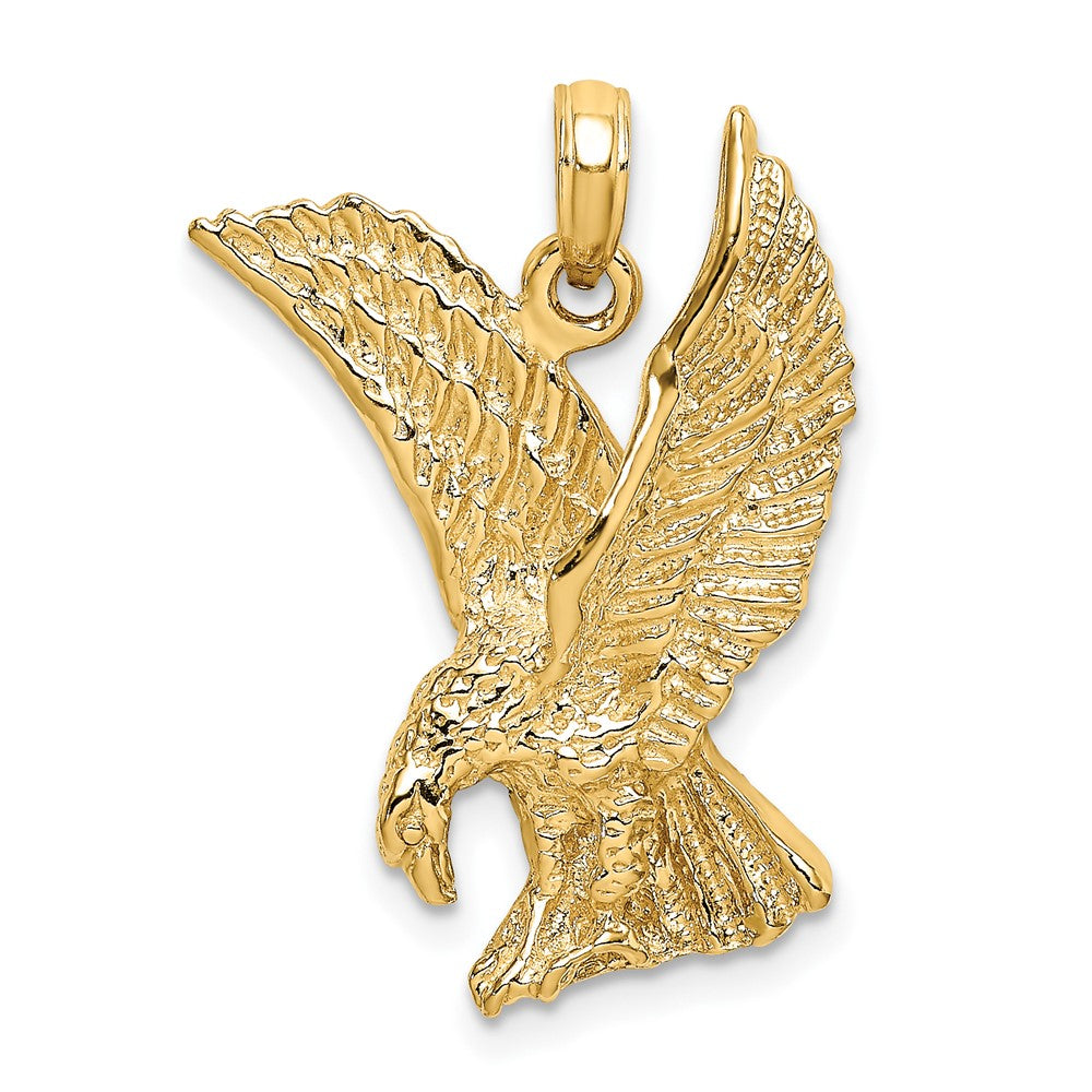 10K Yellow Gold 10K Eagle Landing W/Wings Up Charm