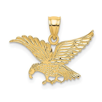 10K Yellow Gold 10K Flat Engraved Eagle Charm