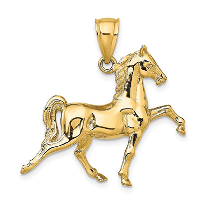 10K Yellow Gold 10K 3-D Tennessee Walking Horse Charm