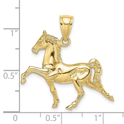 10K Yellow Gold 10K 3-D Tennessee Walking Horse Charm