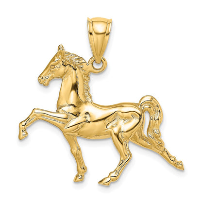 10K Yellow Gold 10K 3-D Tennessee Walking Horse Charm