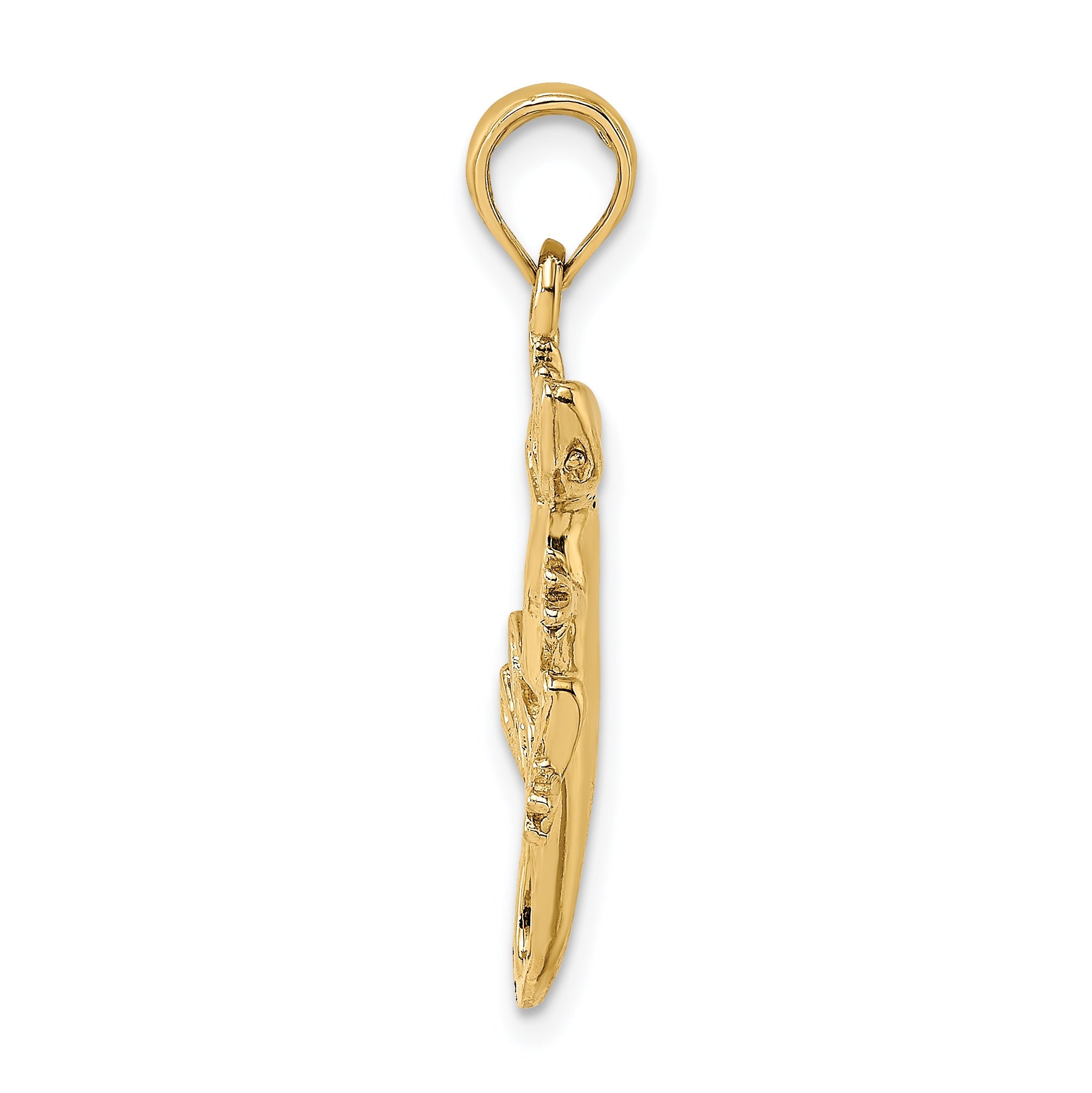 10K Yellow Gold 10K 2-D Gecko Charm