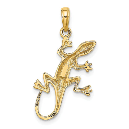 10K Yellow Gold 10K 2-D Gecko Charm