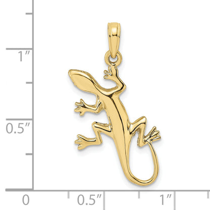 10K Yellow Gold 10K 2-D Gecko Charm