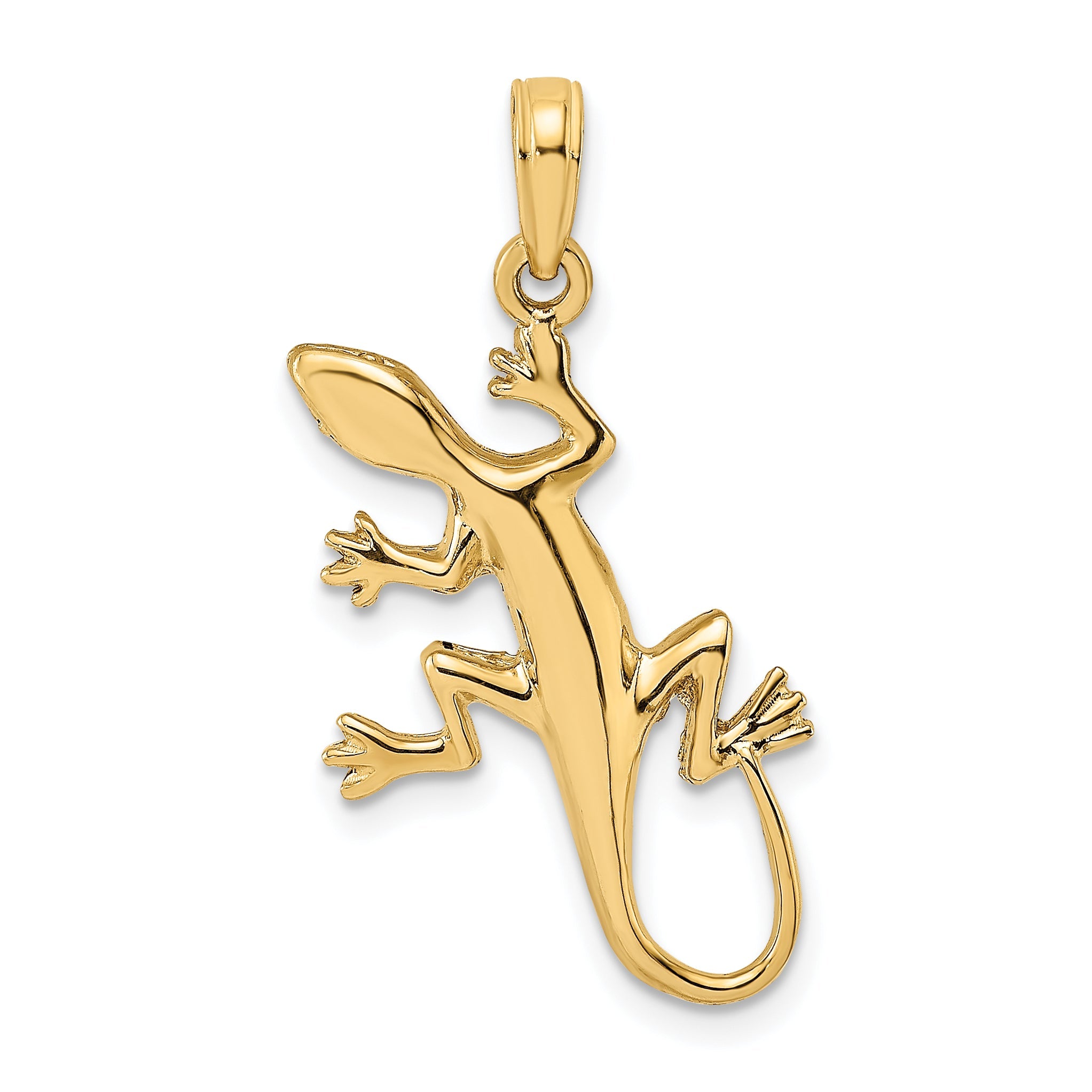 10K Yellow Gold 10K 2-D Gecko Charm