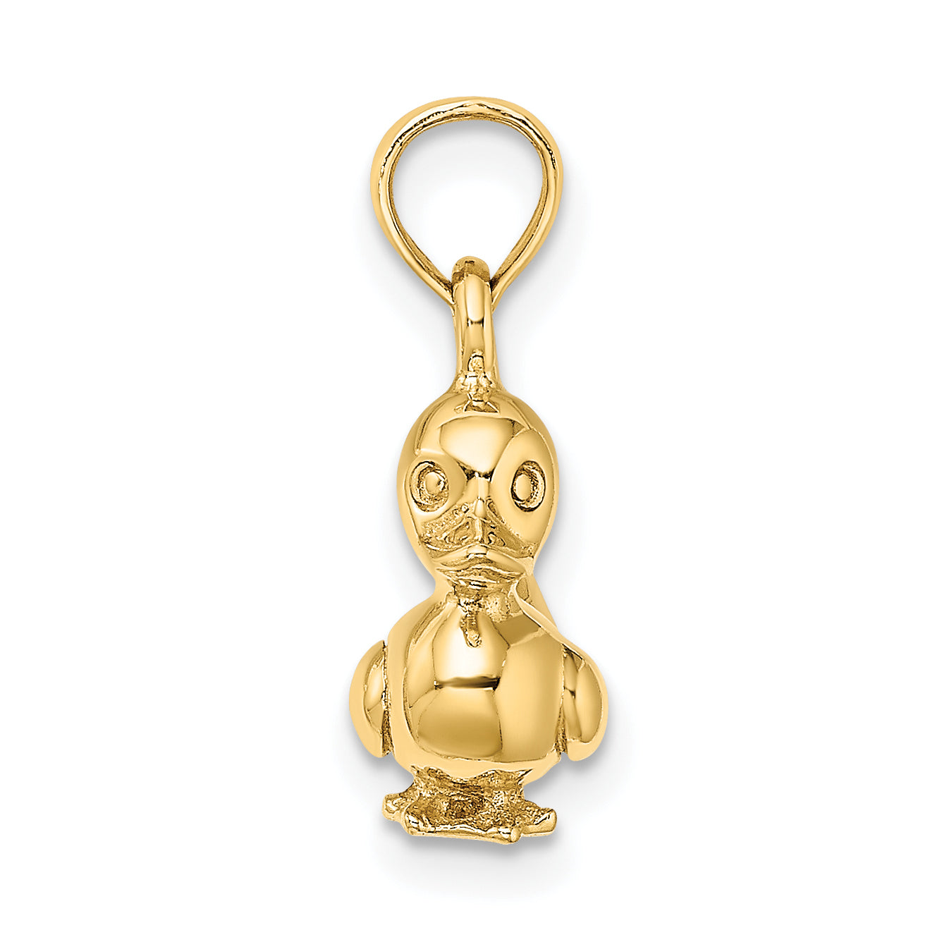 10K Yellow Gold 10K 3-D Duckling Charm