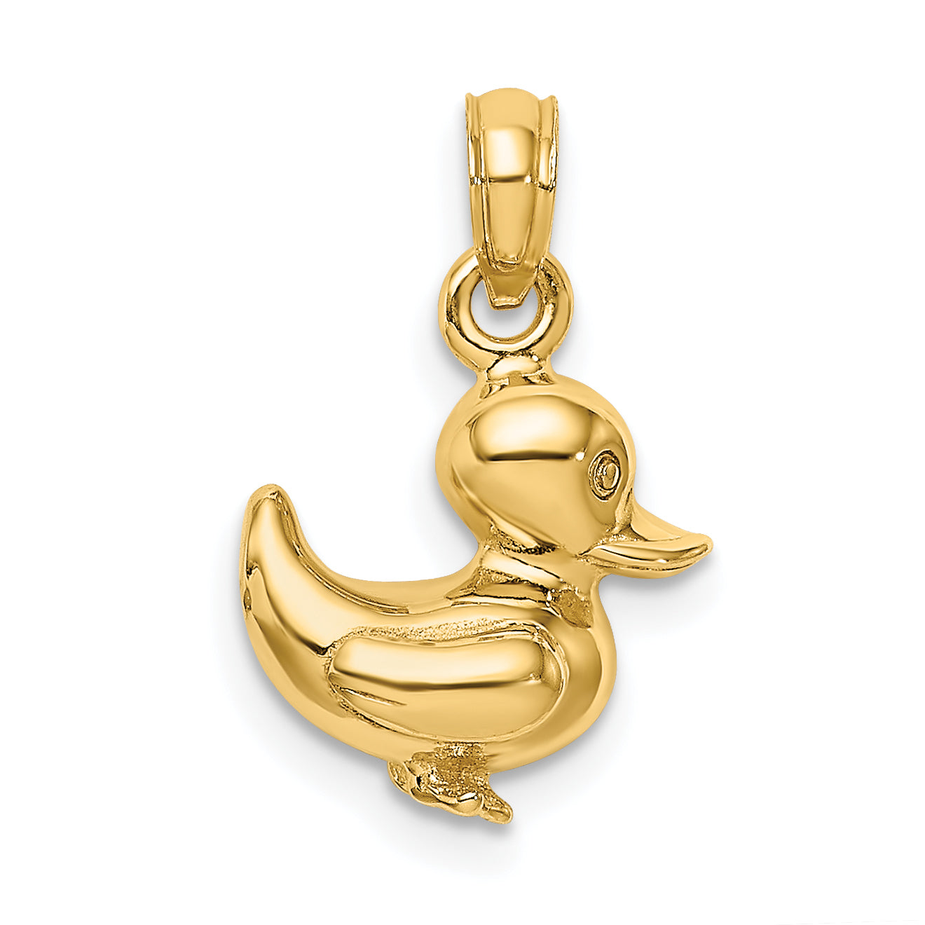 10K Yellow Gold 10K 3-D Duckling Charm