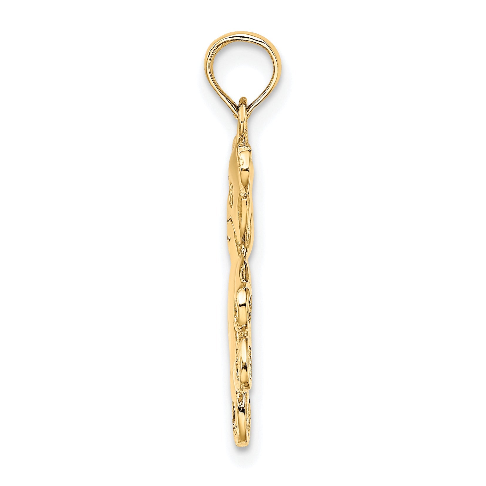 10K Yellow Gold Reversible Teddy Bear Charm