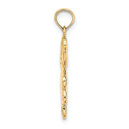 10K Yellow Gold Reversible Teddy Bear Charm