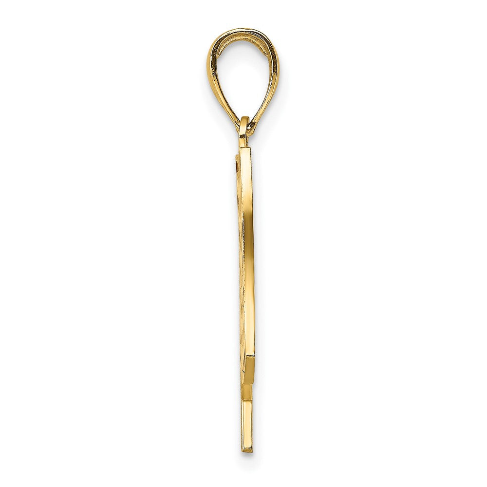 10K Yellow Gold 10K W/ Enamel American Flag Charm