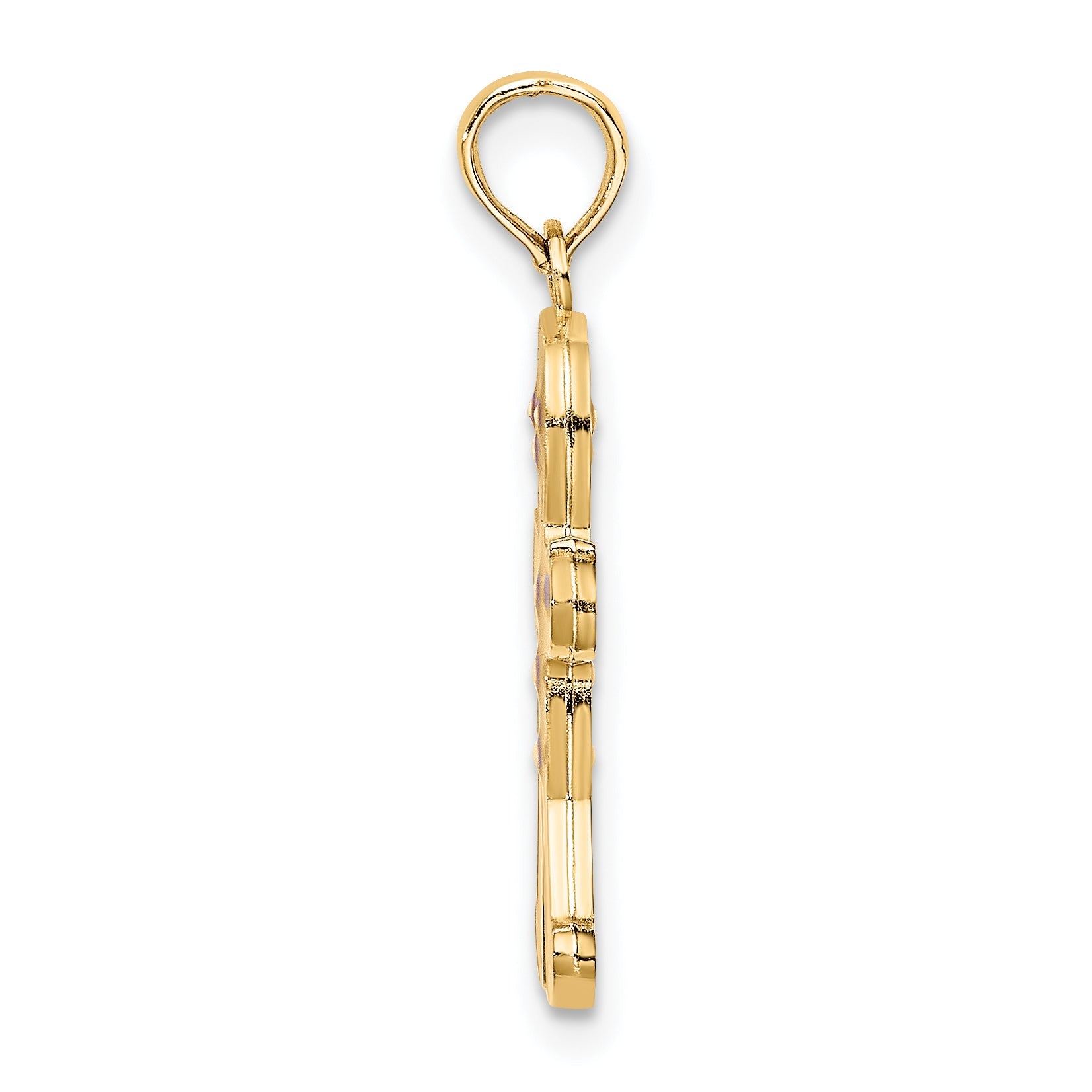 10K Yellow Gold 10K 3-D Enamel Gingerbread Man Charm