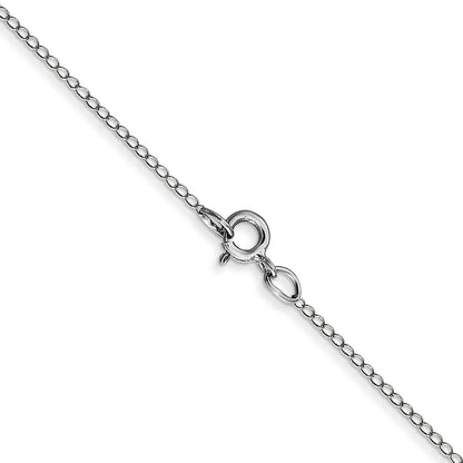 10K White Gold .42mm Carded Curb Chain