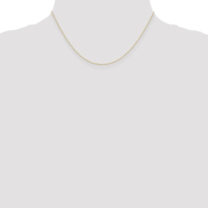 16 Inch 10K Yellow Gold .42mm Carded Curb Chain Necklace