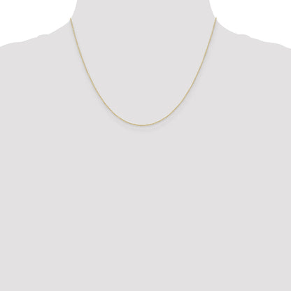 18 Inch 10K Yellow Gold .42mm Carded Curb Chain Necklace