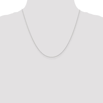 10K White Gold .6 mm Carded Cable Rope Chain