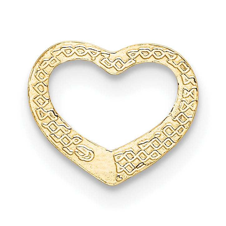 10K Yellow Gold 10K Polished Mini Floating Heart Slide