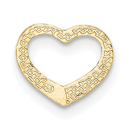 10K Yellow Gold 10K Polished Mini Floating Heart Slide