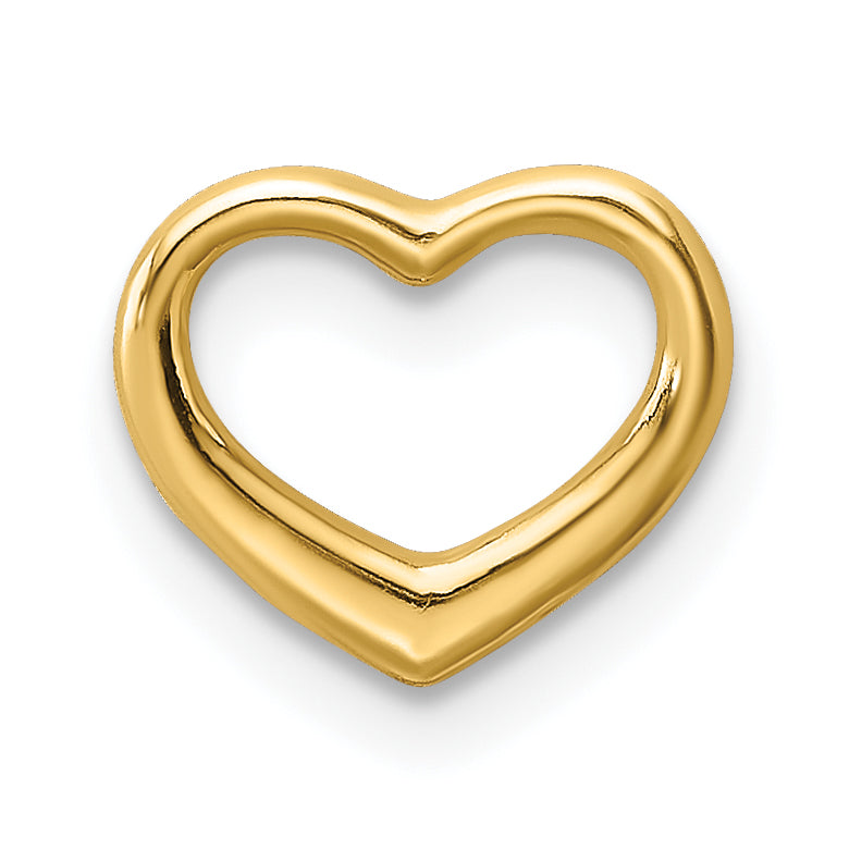 10K Yellow Gold 10K Polished Mini Floating Heart Slide