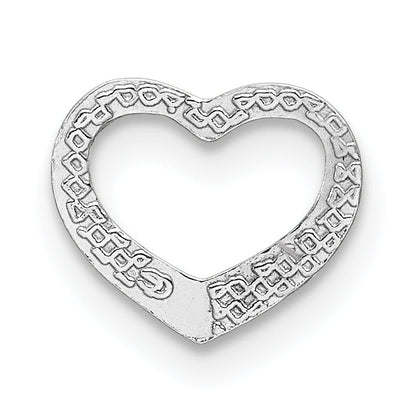 10K White Gold 10K Polished Mini Floating Heart Slide