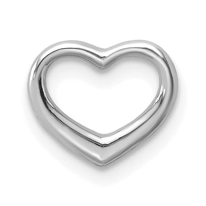 10K White Gold 10K Polished Mini Floating Heart Slide