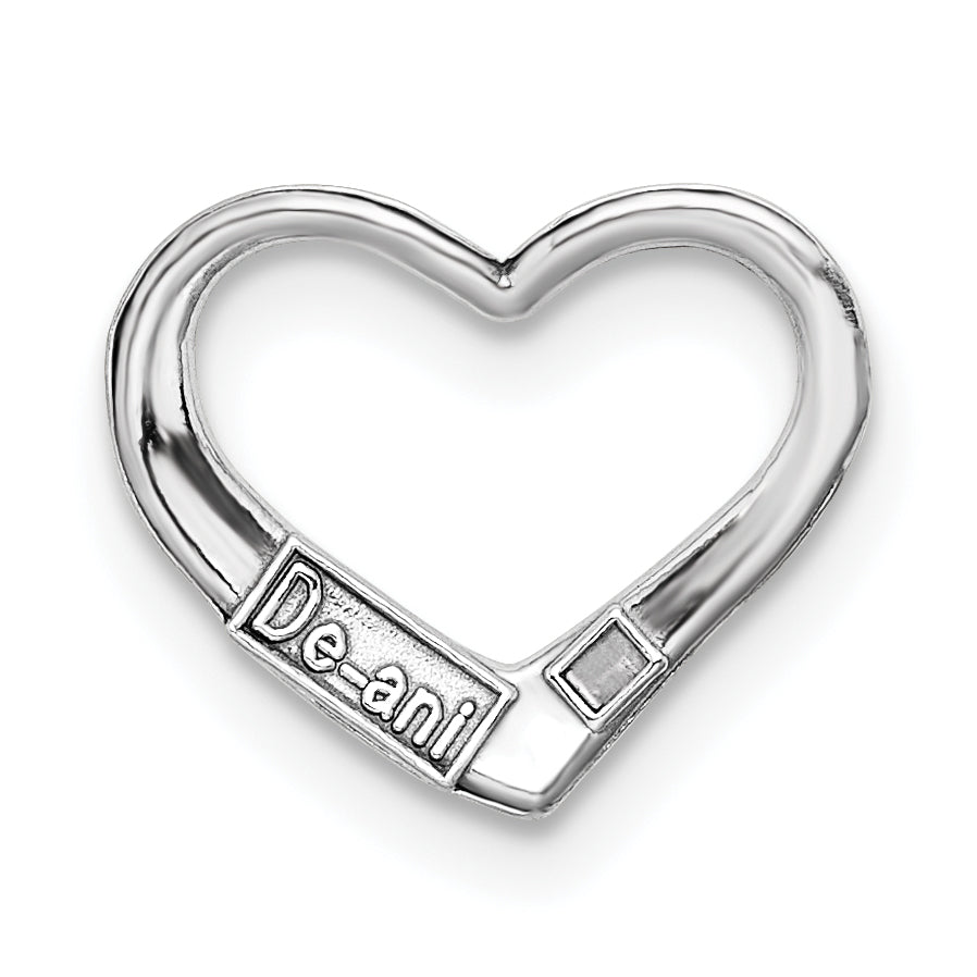 10K White Gold 10K Floating Heart Charm
