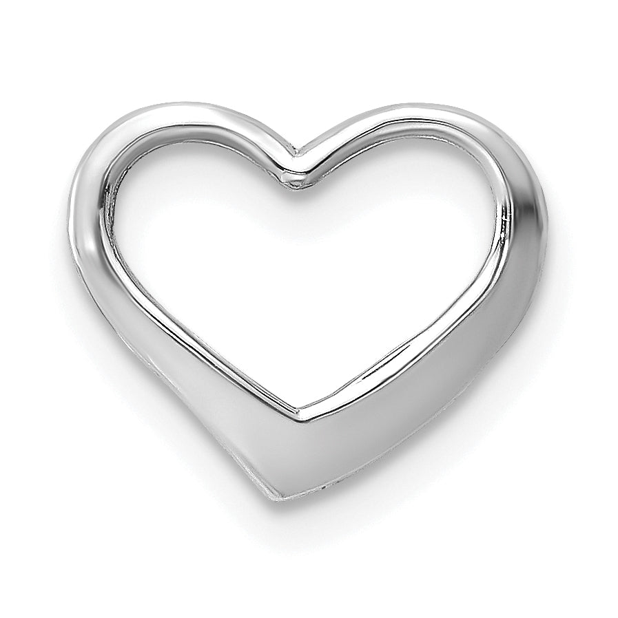 10K White Gold 10K Floating Heart Charm