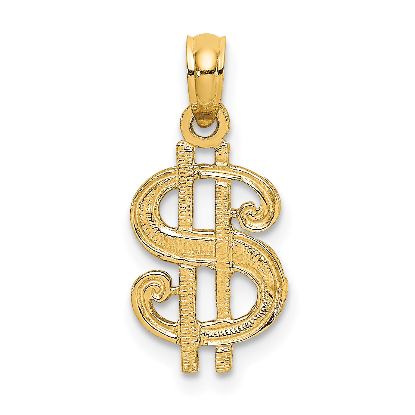 10K Yellow Gold 10K Dollar Sign Charm