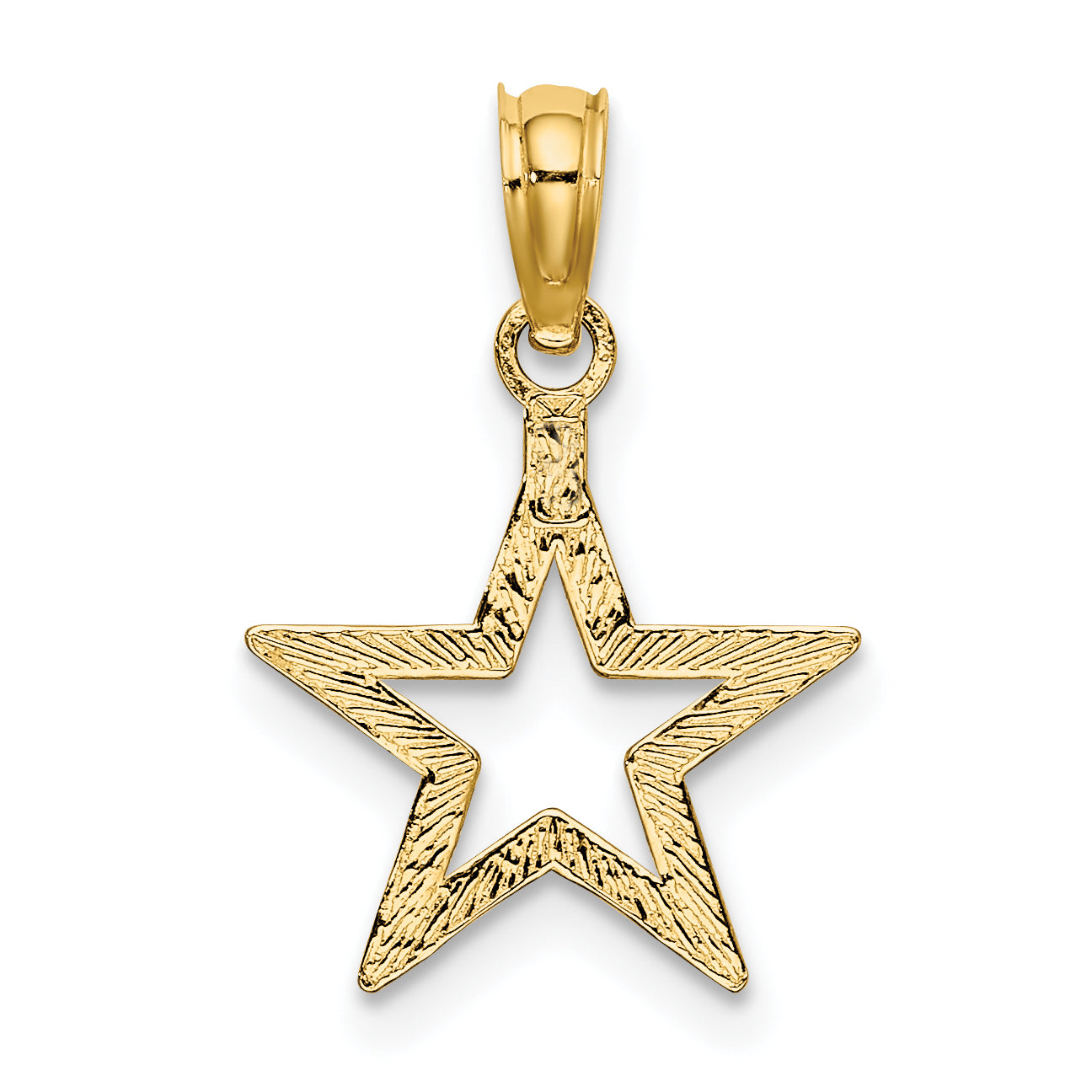 10K Yellow Gold Cut-Out Star Charm