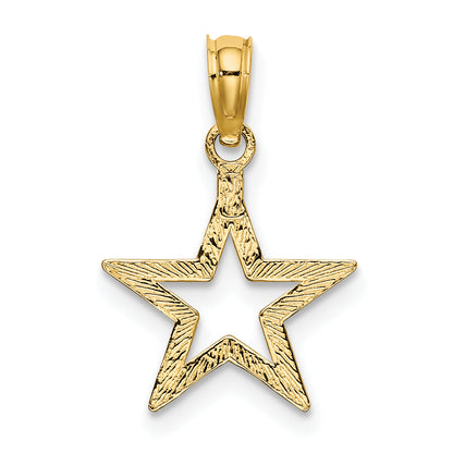 10K Yellow Gold Cut-Out Star Charm