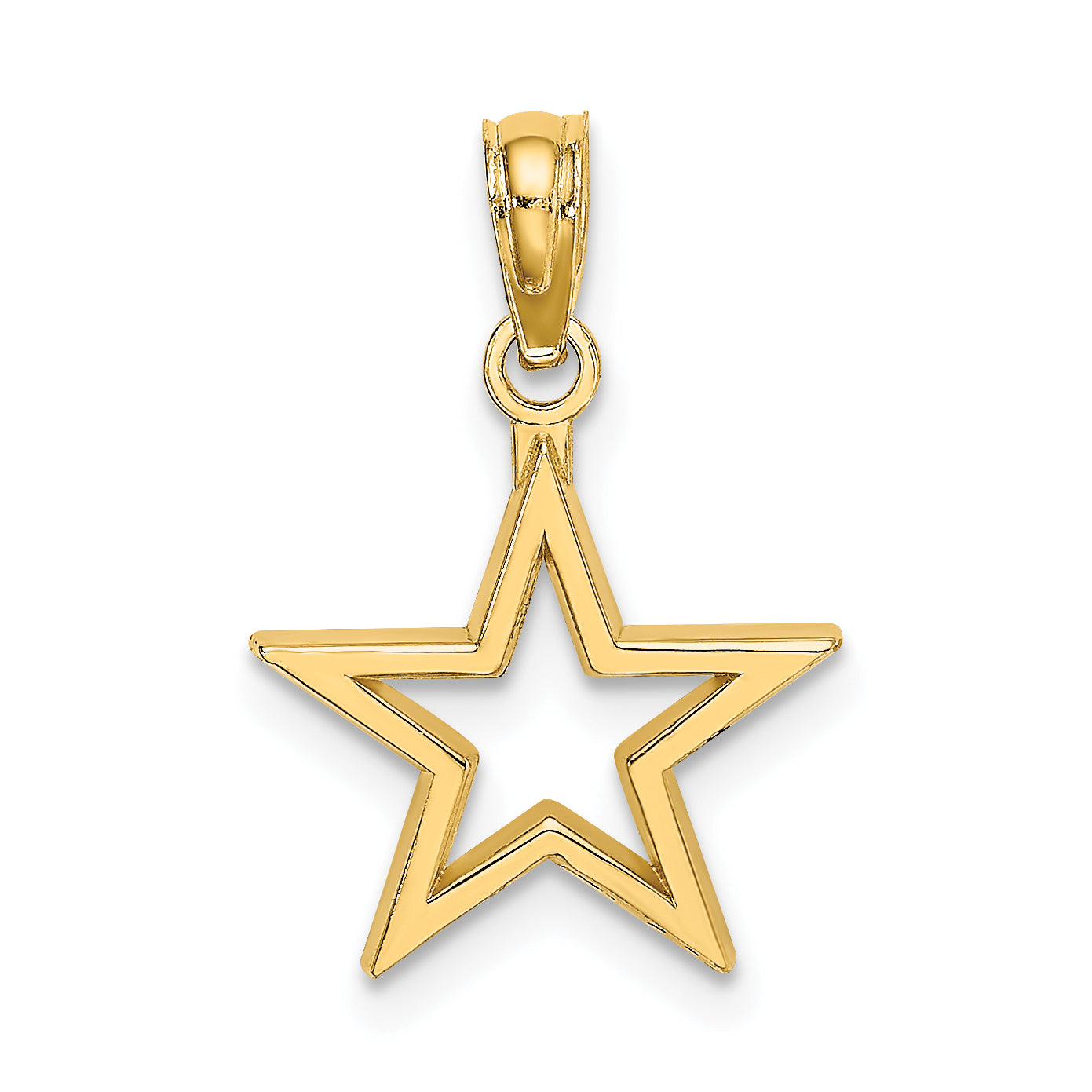 10K Yellow Gold Cut-Out Star Charm