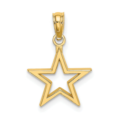 10K Yellow Gold Cut-Out Star Charm