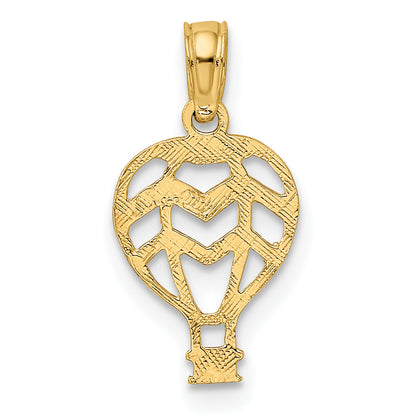 10K Yellow Gold 10K Cut-Out Flat Hot Air Balloon Charm