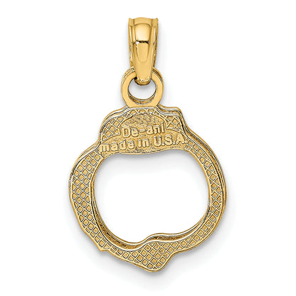 10K Yellow Gold 10K Moveable Handcuffs Charm