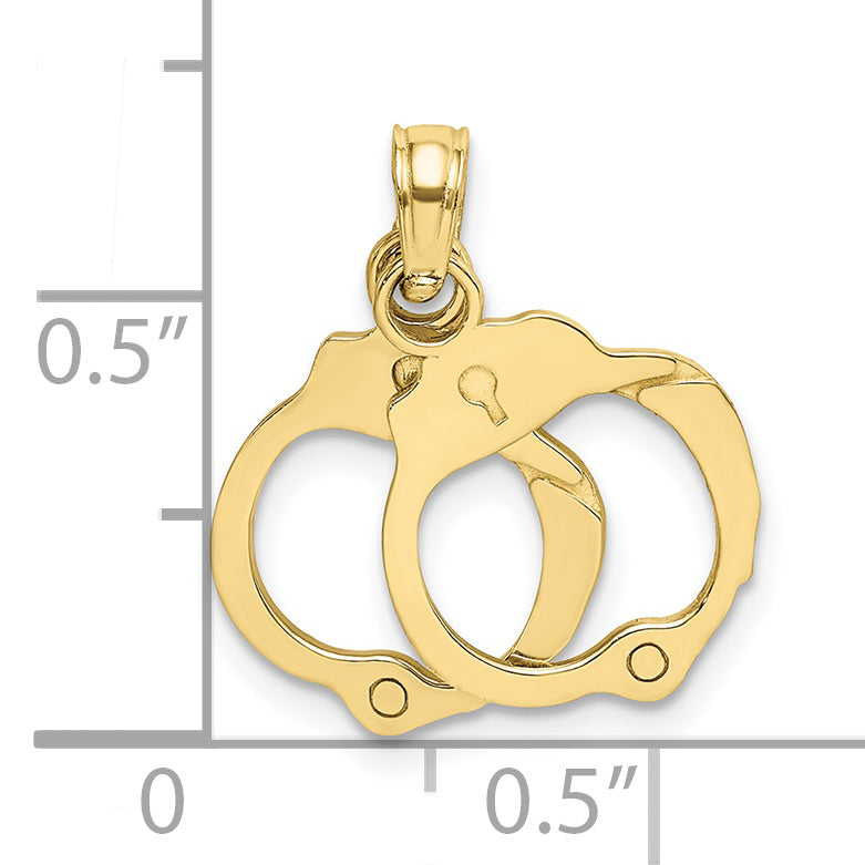 10K Yellow Gold 10K Moveable Handcuffs Charm