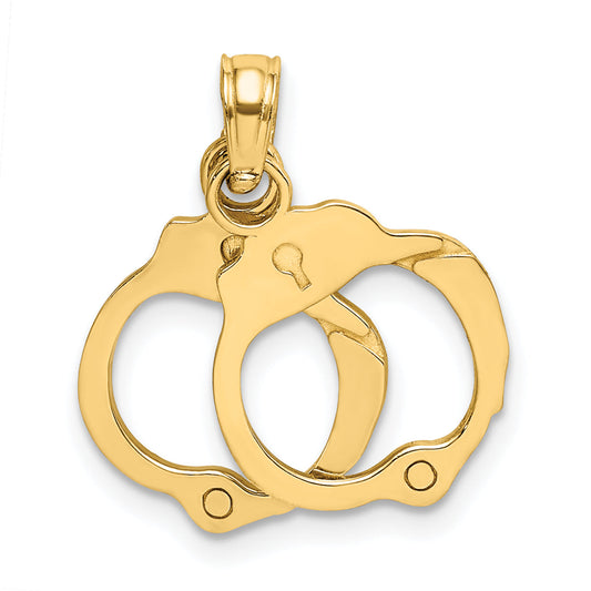 10K Yellow Gold 10K Moveable Handcuffs Charm