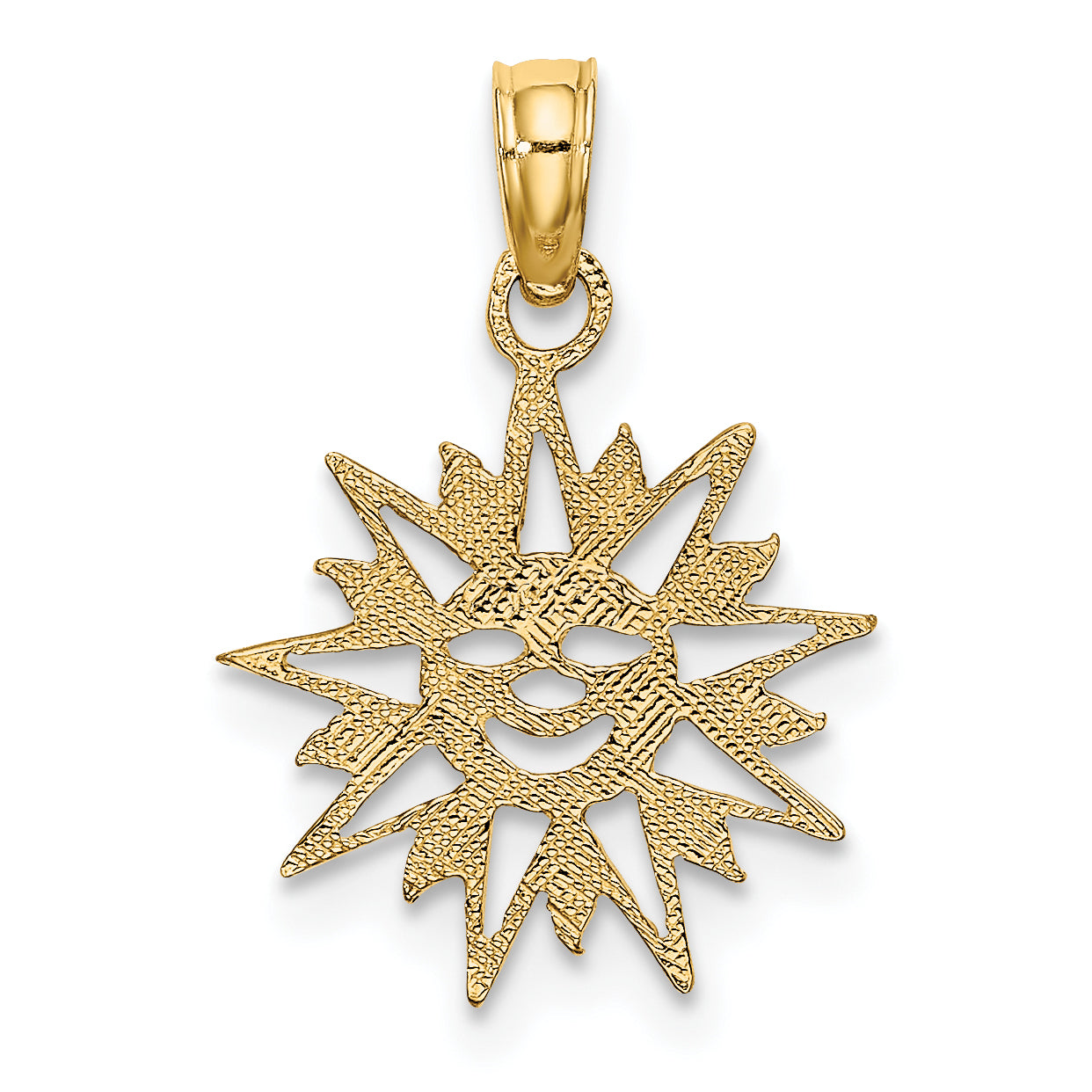 10K Yellow Gold 10K Smiling Sun Charm