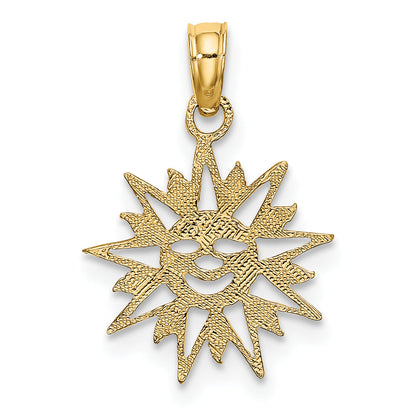 10K Yellow Gold 10K Smiling Sun Charm