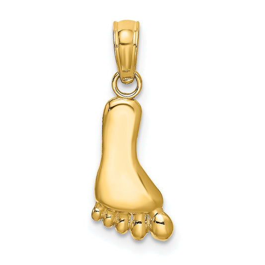 10K Yellow Gold 10K Polished Foot Charm