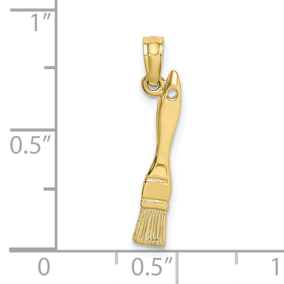 10K Yellow Gold 10K 3-D Paint Brush Charm