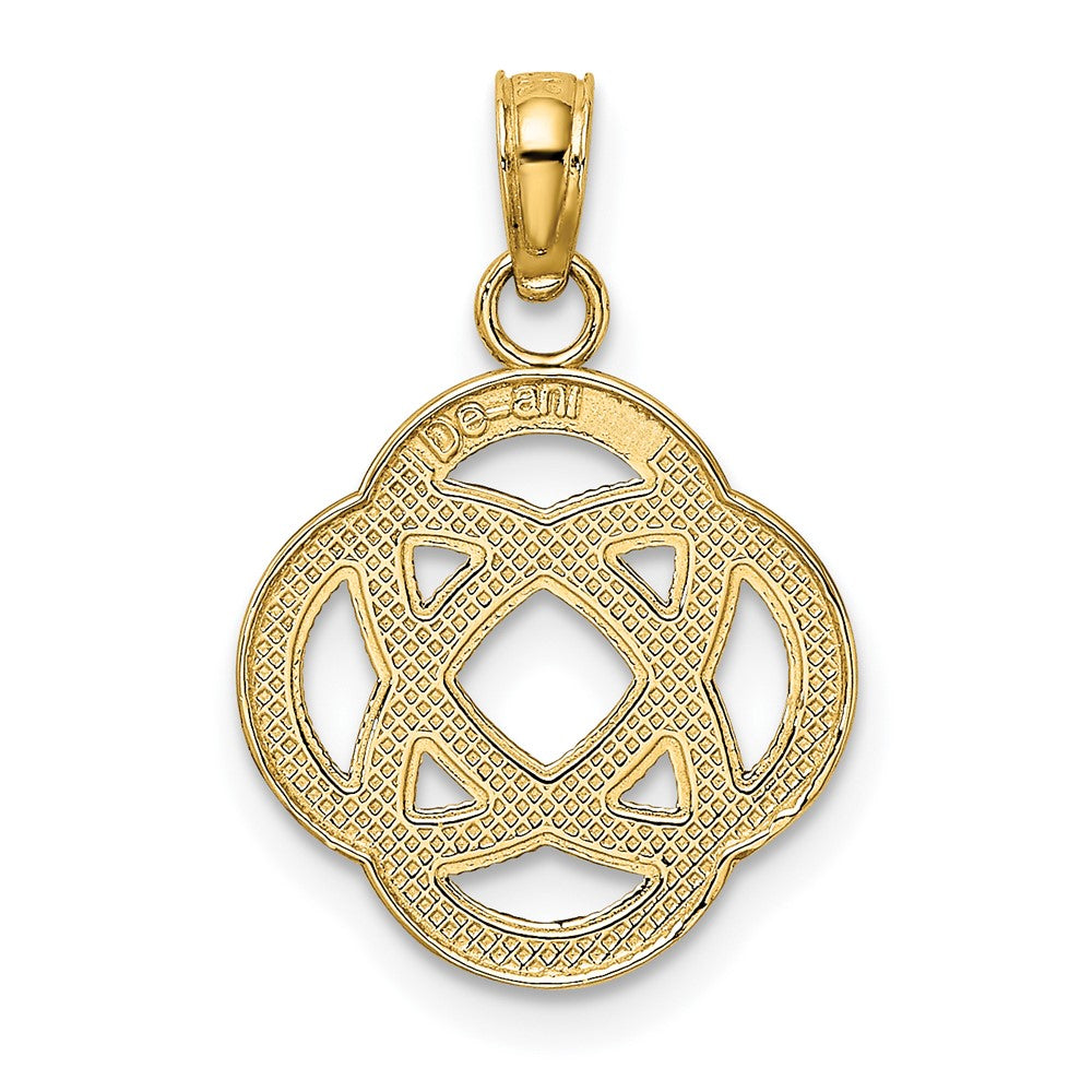 10K Yellow Gold 10K Small Celtic Eternity Knot Circle Charm